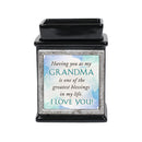 Grandma Greatest Blessing Glossy Black Interchangeable Photo Frame Candle Wax Oil Warmer