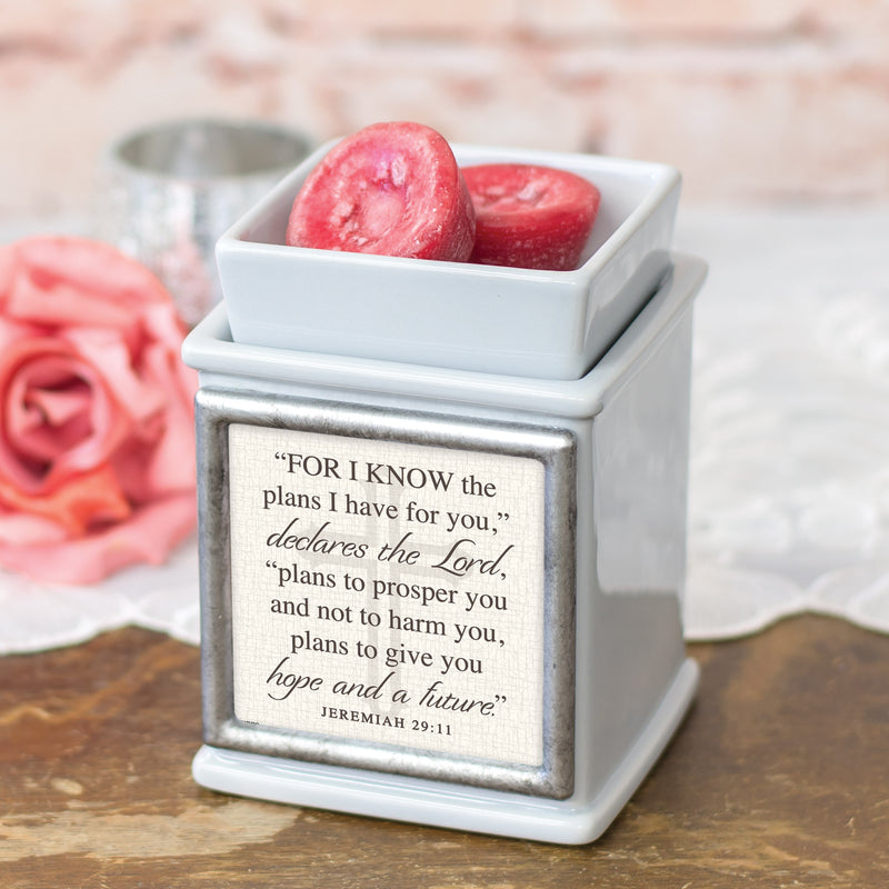 Front view of Inspirational Interchangeable Photo Frame Ceramic Slate Grey Warmer