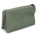 JEN & CO. Riley Vegan Leather Crossbody Wristlet With Detachable Strap, Army Green