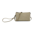 JEN & CO. Riley Vegan Leather Crossbody Wristlet With Detachable Strap, Tan