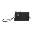JEN & CO. Riley Vegan Leather Crossbody Wristlet With Detachable Strap, Black