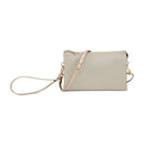 JEN & CO. Riley Vegan Leather Crossbody Wristlet With Detachable Strap, Champagne Yellow