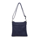 JEN & CO. Emma Vegan Leather Crossbody Bag, Navy Blue