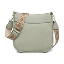 JEN & CO. Chloe  Vegan Leather Crossbody Bag, Sage Green