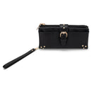 JEN & CO. Cadence Vegan Leather Wallet Clutch, Black