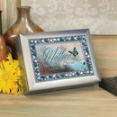 Mother the Most Precious Gift Aqua Jeweled Music Box Plays Wind Beneath My Wings