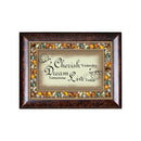 Top down view of Cherish Dream Live Italian Style Burlwood Finish Decorative Jewel Musical Jeweled Box