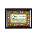 Perfect Daughter Cares About Others Amber Earth Tone Jewelry Music Box Plays Wonderful World