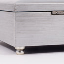 Can Do All Things Through Him Brushed Silvertone Jewelry Music Box Plays On Eagle's Wings