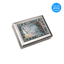 Top down view of Can Do All Things Through Him Brushed Silvertone Jeweled Music Box