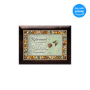 Top down view of Retirement You Worked All Those Years Amber Earth Tone Jeweled Music Box