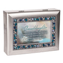 Granddaughter See Future Through You Silvertone Jewelry Music Box Plays You Light Up My Life