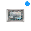 Top down view of Granddaughter See Future Through You Silvertone Jeweled Music Box