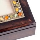 Mother You Will Burlwood Finish Jeweled Lid Jewelry Music Box Plays Tune You Are My Sunshine