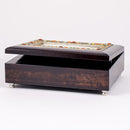 Mother You Will Burlwood Finish Jeweled Lid Jewelry Music Box Plays Tune You Are My Sunshine