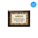 Top down view of Mother You Will Burlwood Finish Jeweled Music Box