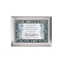 You Are Loved Little Girl Brushed Silvertone Jewelry Music Box Plays You Light Up My Life