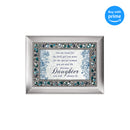 Top down view of You are Loved Little Girl Brushed Silvertone Jeweled Music Box