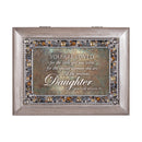 You Are Loved Little Girl Brushed Pewter Jewelry Music Box Plays Wonderful World