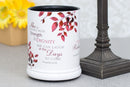 Front view of She is More Precious Than Rubies Proverbs 31 Woman Ceramic Stone Electric Large Jar Candle Warmer