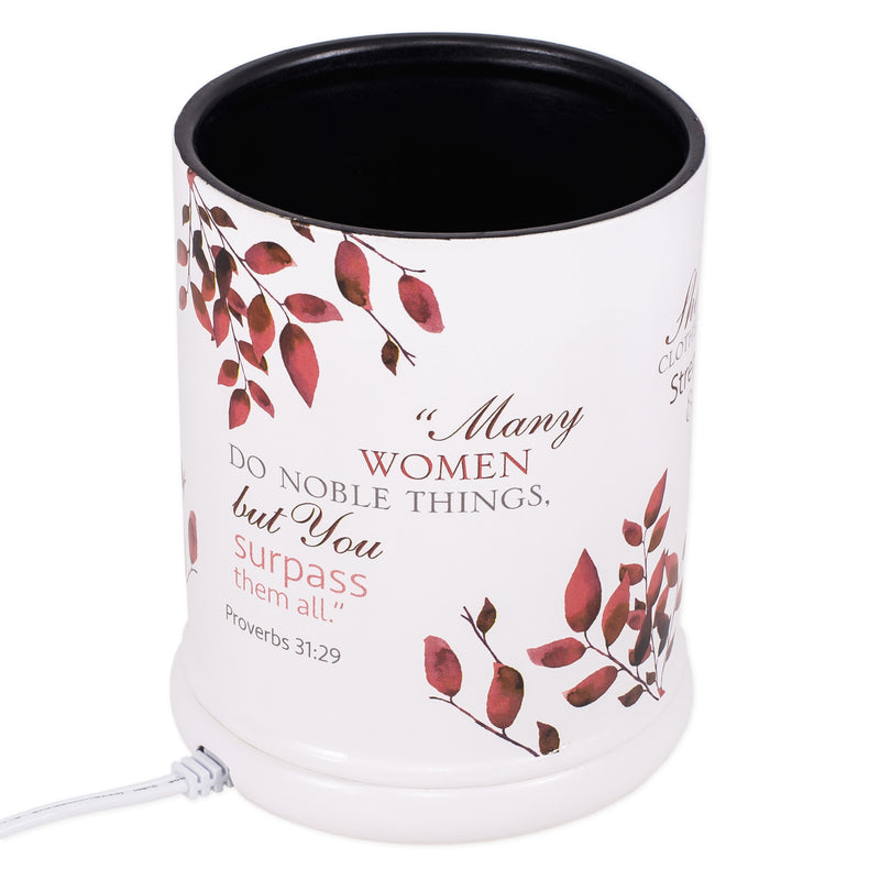 She is More Precious Than Rubies Proverbs 31 Woman Ceramic Stone Electric Large Jar Candle Warmer