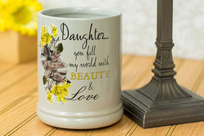 Front view of Daughter Beauty & Love Electric Large Jar Candle Warmer