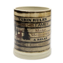 Cabin Rules Rustic Wood Outdoor Design Ceramic Stone Jar Warmer