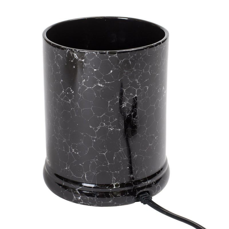 Black Marble Ceramic Stoneware Electric Jar Candle Warmer