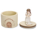 First Communion Praying Girl John 6:35 Resin Stone 5 inch Keepsake Box