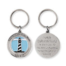 Dicksons I am The Light of The World John 8:12 Lighthouse Pendant Metal Key Ring Keychain