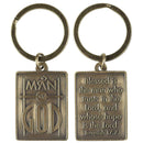 Dicksons Man of God Jeremiah 17:7 Blessed Antique Bronze Finish Key Ring Keychain