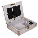 Daughter Days Turned Into Years Grey Distressed Locket Music Box Plays Edelweiss