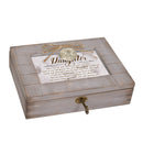 Daughter Days Turned Into Years Grey Distressed Locket Music Box Plays Edelweiss