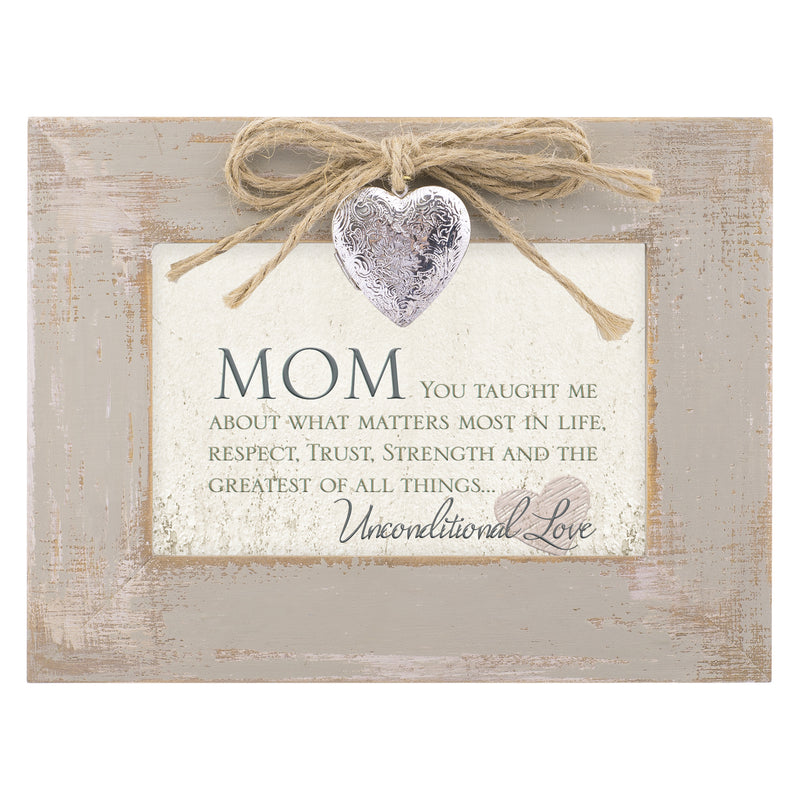 Mom Taught What Matters Most Natural Taupe Jewelry Music Box Plays Wind Beneath My Wings
