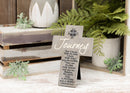 Lighthouse Christian Products Future and Hope Journey Marbled Grey 8 Inch Cast Stone Cross Figurine