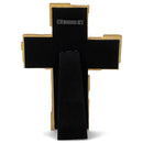 Lighthouse Christian Products Strength in God Scripture Stones Hammered Copper 9 Inch Cast Stone Cross Figurine