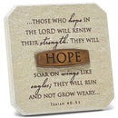 Lighthouse Christian Products Hope in The Lord Sandstone 3.75 x 3.75 Cast Stone Bronze Title Bar Plaque