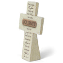 Lighthouse Christian Products Journey Plans for You Sandstone 5.5 Inch Cast Stone Bronze Title Bar Cross Figurine
