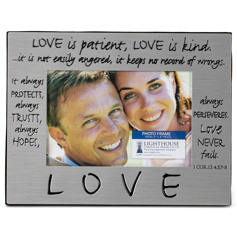 Lighthouse Christian Products Friends Encourage One Another Brushed Grey 6.75 x 8.75 Metal Photo Frame