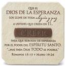 Lighthouse Christian Products Creer (Believe) Sandstone 3.75 x 3.75 Cast Stone Bronze Title Bar Plaque