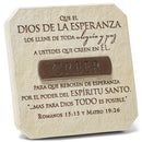 Lighthouse Christian Products Creer (Believe) Sandstone 3.75 x 3.75 Cast Stone Bronze Title Bar Plaque