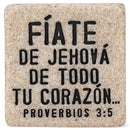 Lighthouse Christian Products Confianza (Trust) Spanish Scripture Block 2.25 x 2.25 Cast Stone Plaque