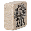 Lighthouse Christian Products Creer (Believe) Spanish Scripture Block 2.25 x 2.25 Cast Stone Plaque