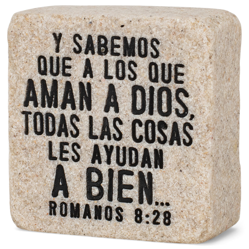 Lighthouse Christian Products Creer (Believe) Spanish Scripture Block 2.25 x 2.25 Cast Stone Plaque