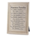 Lighthouse Christian Products Nuestra Familia (Our Family) Textured Cream 7.5 x 11.25 Cast Stone Plaque
