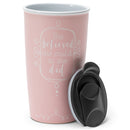 She Believed She Could So She Did Rose Pink 12 Ounce Ceramic Tumbler Mug