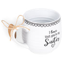 Youre My Sister Doodles Classic White 16 ounces Glossy Ceramic Coffee Mug