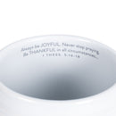 Joyful Scripture Textured Classic White 16 ounces Glossy Ceramic Coffee Mug