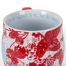 You Are Loved Crimson Floral 13 Ounce Ceramic Mug