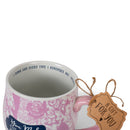 You Make The World A Better Place Amaranth Pink Floral 13 Ounce Ceramic Mug